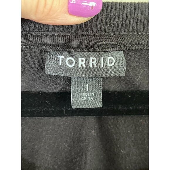 Torrid Dress 1X Black Neutral Midi Grunge Minimalist 80s Retro Goth Punk Preppy - Picture 2 of 10
